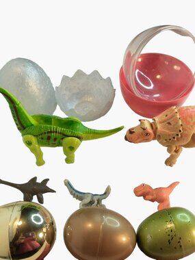 Dinosaur Easter Eggs Toy Transforming Triceratops T Rex Egg Hunt Party Favor Lot
